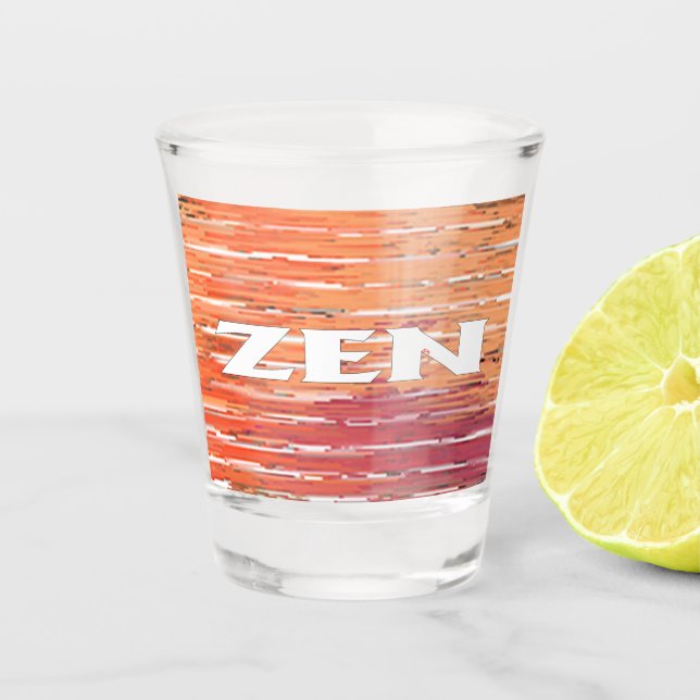 Copo De Shot Vidro branco Zen (Frente)