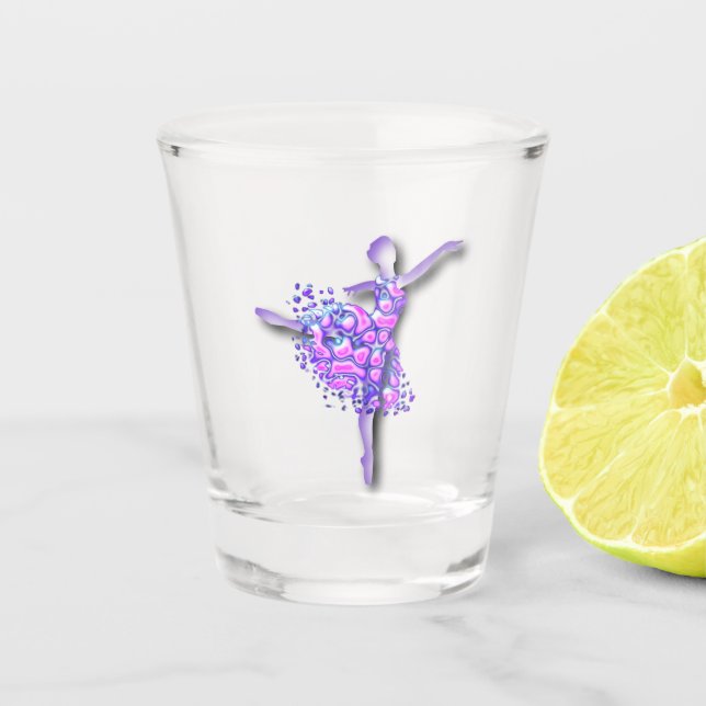 Copo De Shot Vidro com Ballerina (Frente)