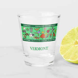 Copo De Shot Vidro Comemorativo do Estado de Vermont