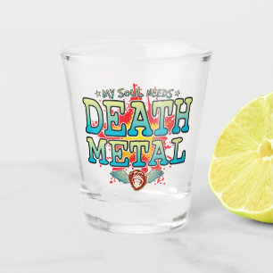 Copo De Shot Vidro De Alma De Metal Mortal