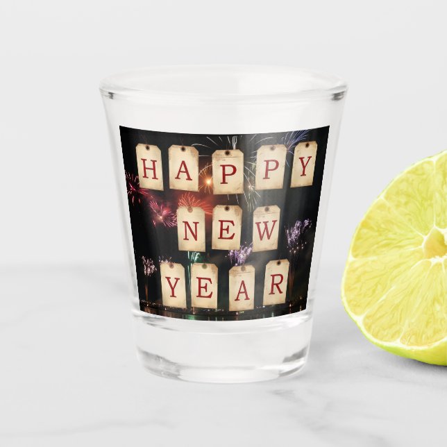 Copo De Shot Vidro De Atirado De Ano Novo (Frente)