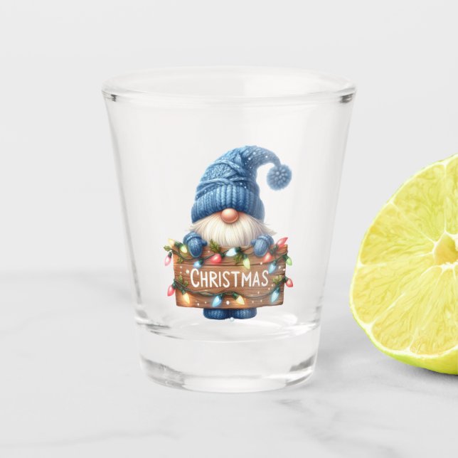 Copo De Shot Vidro De Atirado De Gnomo De Natal