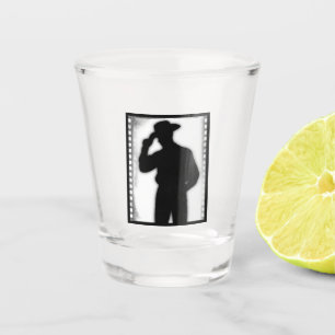 Copo De Shot Vidro De Atirador De Silhoute Cowboy