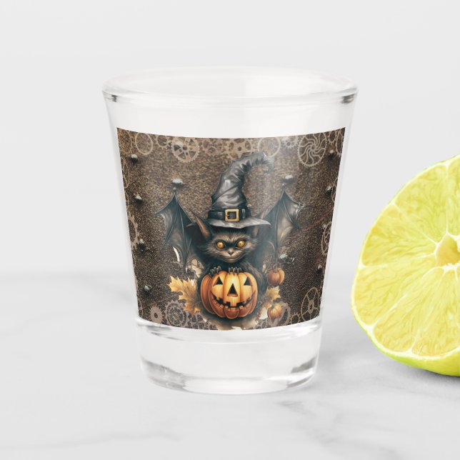 Copo De Shot Vidro De Captura Steampunk Halloween (Frente)
