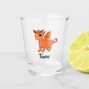 Copo De Shot Vidro de design zodiac de Taurus Dragon