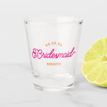 Vidro de Disparo Mínimo de Bridesmaid Personalizad