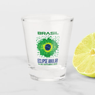 Copo De Shot Vidro de Eclipse Anular do Brasil