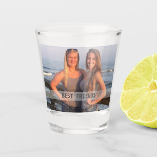 Copo De Shot Vidro de Foto dos Melhores Amigos