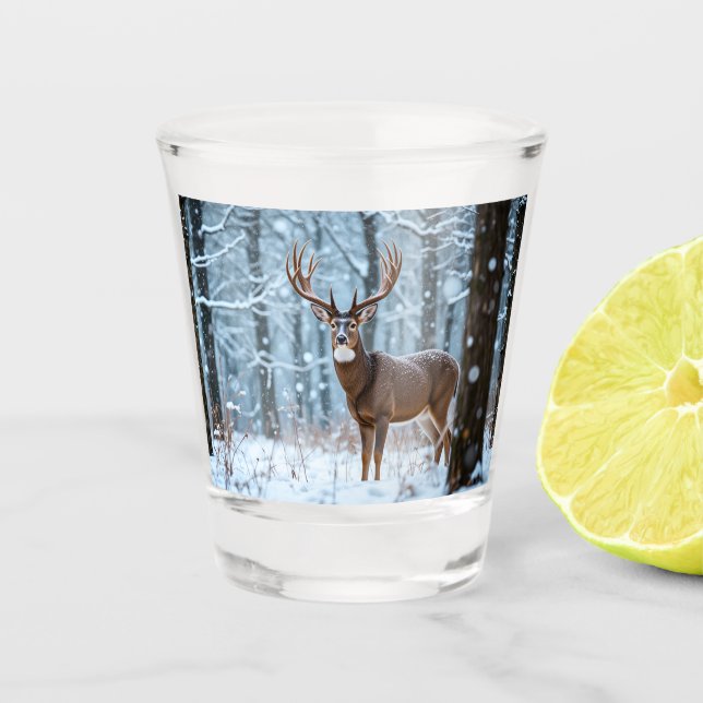 Copo De Shot Vidro De Inverno (Frente)