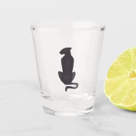 Copo De Shot Vidro de lata de gata preta