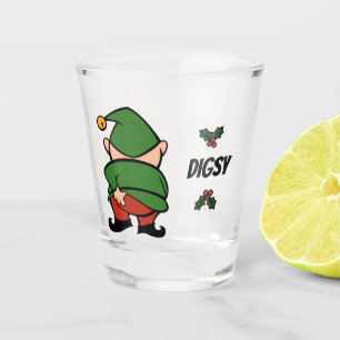 Copo De Shot Vidro de Natal com Comichão