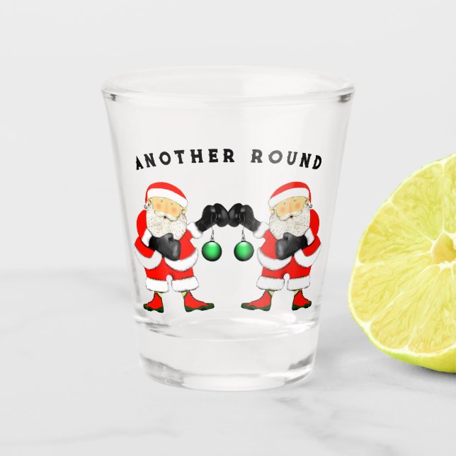 Copo De Shot Vidro de Natal in a box (Frente)