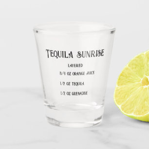 Copo De Shot Vidro de novidade do nascer do sol da tequila