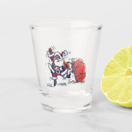 Copo De Shot Vidro de Papais noeis raivosos