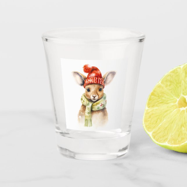 Copo De Shot Vidro De Tiro De Kangaroo De Natal (Frente)