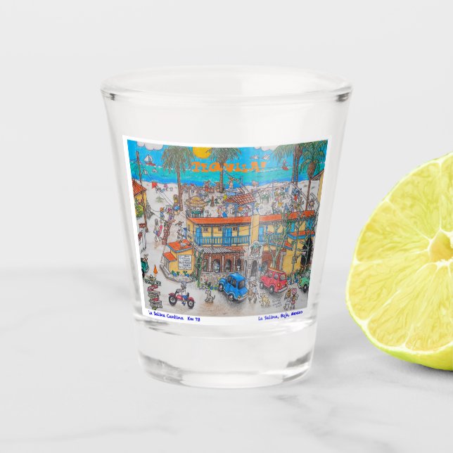 Copo De Shot Vidro de tiro de La Salina (Frente)