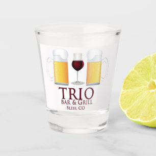 Copo De Shot Vidro de tiro do trio