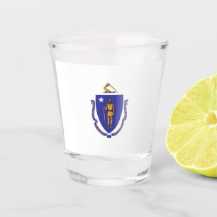 Copo De Shot Vidro de tiro patriótico com a bandeira de
