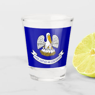 Copo De Shot Vidro de tiro patriótico com a bandeira de