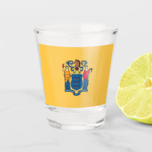 Copo De Shot Vidro de tiro patriótico com a bandeira de