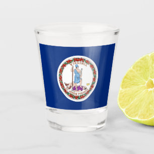 Copo De Shot Vidro de tiro patriótico com a bandeira de