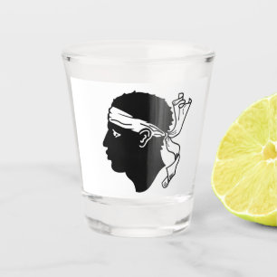 Copo De Shot Vidro de tiro patriótico com a bandeira de
