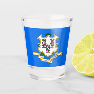 Copo De Shot Vidro de tiro patriótico com a bandeira de
