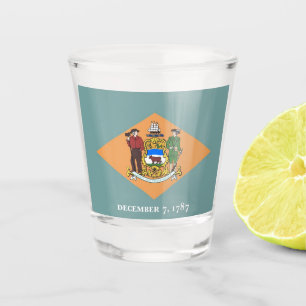 Copo De Shot Vidro de tiro patriótico com a bandeira de