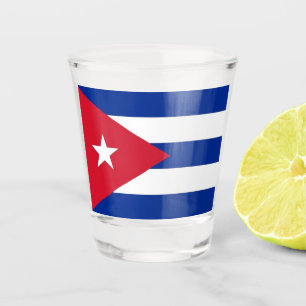 Copo De Shot Vidro de tiro patriótico com a bandeira de Cuba