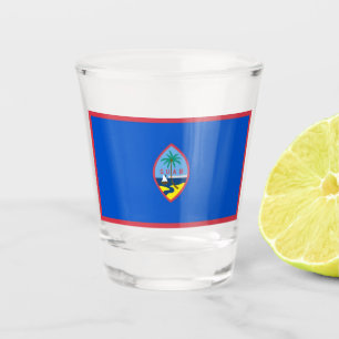Copo De Shot Vidro de tiro patriótico com a bandeira de Guam