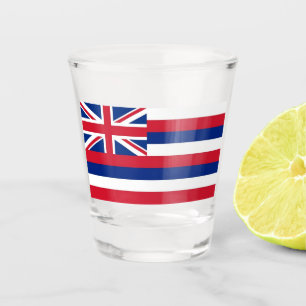 Copo De Shot Vidro de tiro patriótico com a bandeira de Havaí