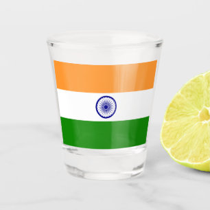 Copo De Shot Vidro de tiro patriótico com a bandeira de India