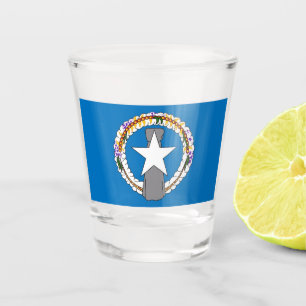Copo De Shot Vidro de tiro patriótico com a bandeira de Marian
