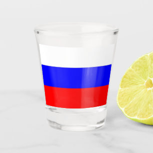 Copo De Shot Vidro de tiro patriótico com a bandeira de Rússi