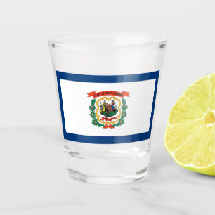 Copo De Shot Vidro de tiro patriótico com a bandeira de West
