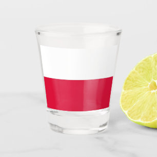 Copo De Shot Vidro de tiro patriótico com a bandeira do Polôn
