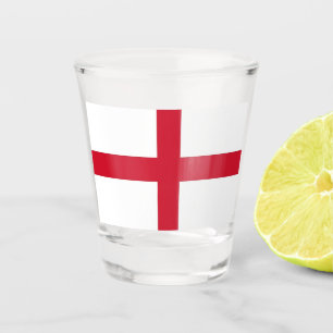 Copo De Shot Vidro de tiro patriótico com bandeira da Inglater