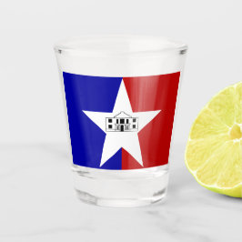 Copo De Shot Vidro de tiro patriótico com bandeira de San Anton