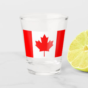 Copo De Shot Vidro de tiro Patriótico com bandeira do Canadá