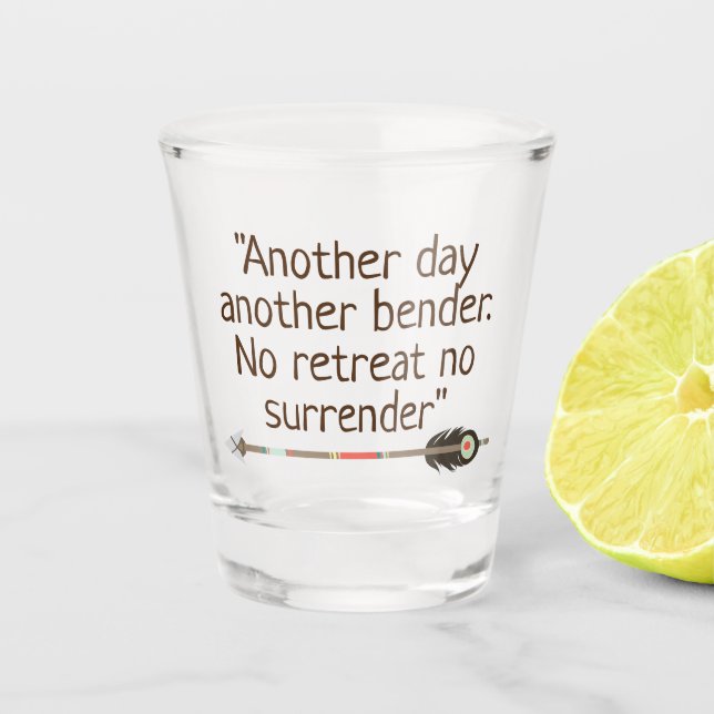 Copo De Shot Vidro de tiro tribal do brinde da seta (Frente)