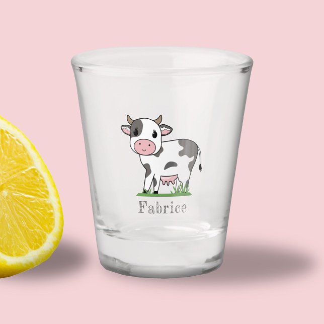 Copo De Shot Vidro De Vaca Cura (Cute Cow Shot Glass)