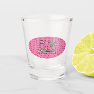 Copo De Shot Vidro de vidro de aço rosa