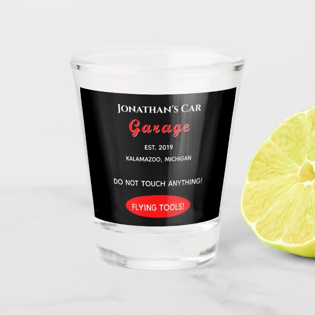 Copo De Shot Vidro De Vidro Mecânico Do Carro De Garagem Para C (Frente)