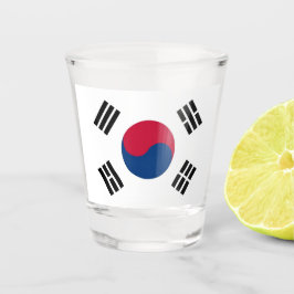 Copo De Shot Vidro disparado patriótico com bandeira da Coreia