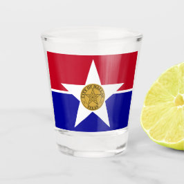 Copo De Shot Vidro disparado patriótico com bandeira de Dallas