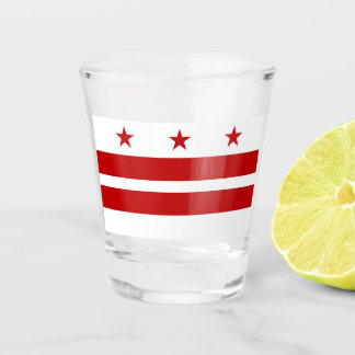 Copo De Shot Vidro disparado patriótico com bandeira de Washing