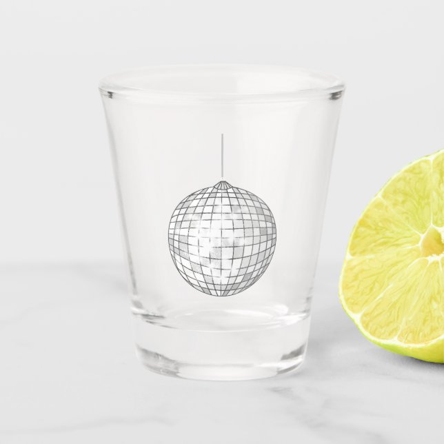 Copo De Shot Vidro do Disco Silver (Frente)