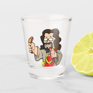 Copo De Shot Vidro do Hotdog Jesus