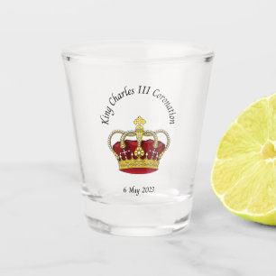Copo De Shot Vidro do Rei Charles III Coronation