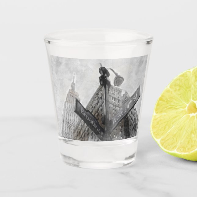 Copo De Shot Vidro do Sinal do Canto da Banda Larga | Cidade (Frente)